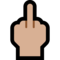 Middle Finger - Medium Light emoji on Microsoft